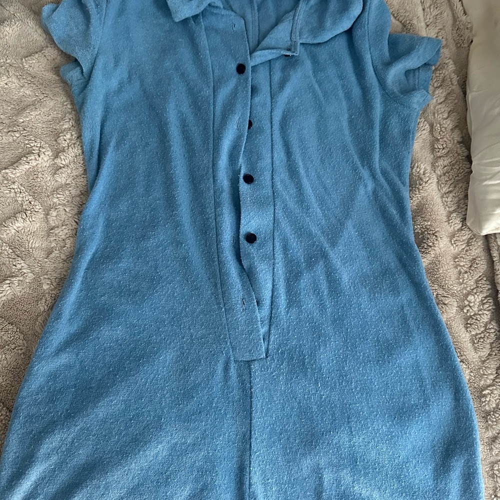 Blue Button-Up Jumper